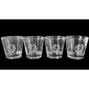 Four Roses 130th Anniversary 1888-2018 Bourbon Whiskey Rocks Glass Set of 4 USA